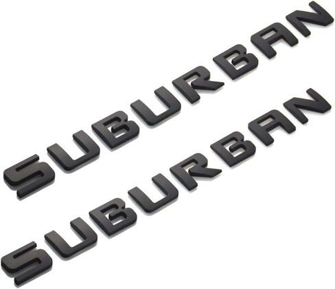2x SUBURBAN Nameplate Emblem Letter Badge Replacement for Gm 07-16 SUBURBAN Chevrolet (Matte Black) in Saudi Arabia