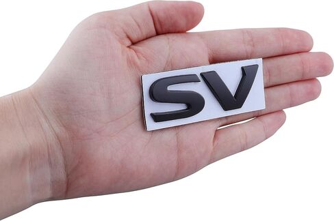 1PC SV Emblem for Car Decoration Metal Stadges 3D SV ملصق ملصق شارات Fender Sticker شارات اللوحة السهلة للتركيب للسيارة/سيارات الدفع الرباعي (أسود) in Kuwait