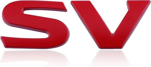 1PC SV Emblem for Car Decoration Metal Stadges 3D SV ملصق ملصق شارات Fender Sticker شارات اللوحة السهلة للتركيب للسيارة/سيارات الدفع الرباعي (أسود) in Kuwait