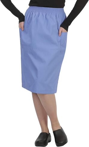 Womens A-LINE Scrub Skirt with Cargo Pockets and Elastic Waist in Saudi Arabia