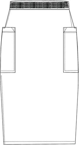 Womens A-LINE Scrub Skirt with Cargo Pockets and Elastic Waist in Saudi Arabia