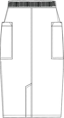 Womens A-LINE Scrub Skirt with Cargo Pockets and Elastic Waist in Saudi Arabia