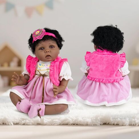 Aori Reborn Baby Doll Clothes - Outfit Accessories for 20-24 inch Realistic Newborn Toy Dolls 5 Piece Set for Reborn Doll in Kuwait