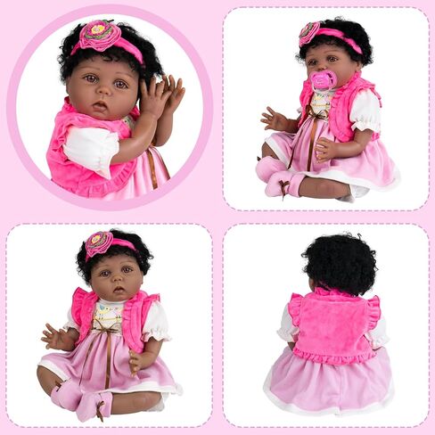 Aori Reborn Baby Doll Clothes - Outfit Accessories for 20-24 inch Realistic Newborn Toy Dolls 5 Piece Set for Reborn Doll in Kuwait