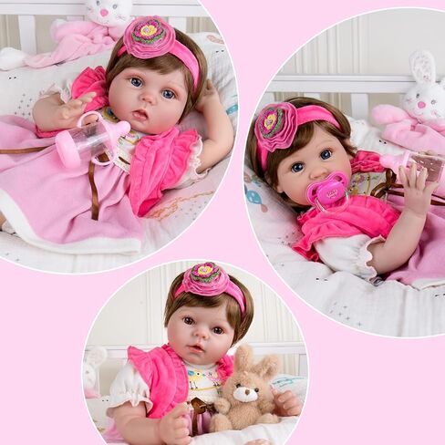Aori Reborn Baby Doll Clothes - Outfit Accessories for 20-24 inch Realistic Newborn Toy Dolls 5 Piece Set for Reborn Doll in Kuwait