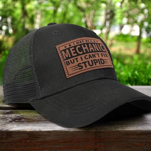 Funny Hats for Mechanics - Mechanic Gifts for Men - Mesh-Back Trucker Hat Brithday for Men in Saudi Arabia