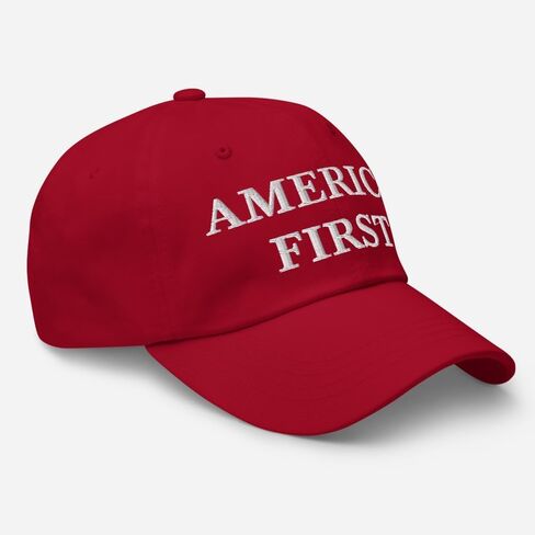 America First Hat - USA Flag Embroidery Left Side - Proud American American USA First Assoperible Depallable Cap Cap Hat in Kuwait