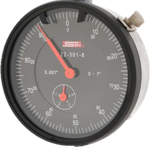 SPI 22-301-6 Deluxe AGD2 Dial Indicator with Revolution Counter: 0-100 Reading, 0 to 1" Range in Saudi Arabia