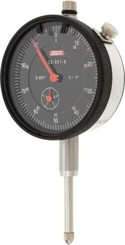 SPI 22-301-6 Deluxe AGD2 Dial Indicator with Revolution Counter: 0-100 Reading, 0 to 1" Range in Saudi Arabia
