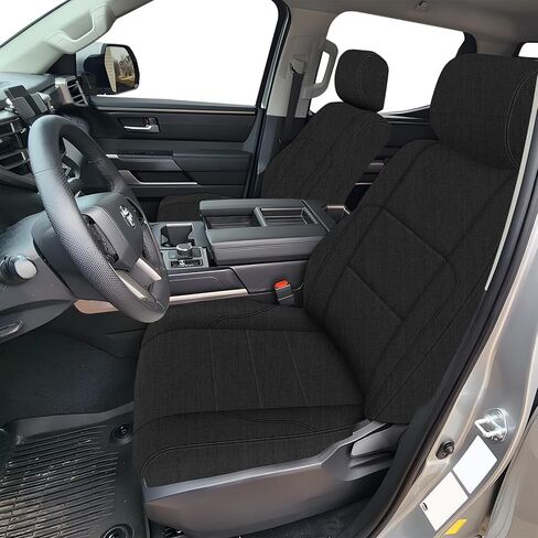 يتوافق أغطية المقعد الأمامي مع 2022-2025 Toyota Tundra ، واقي مقعد من نسيج الكتان الكاتيوني الثقيل in Saudi Arabia