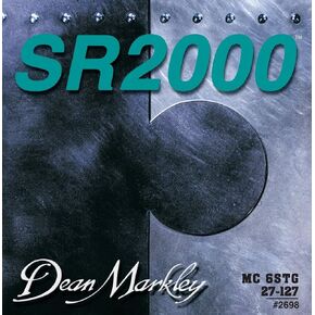 Dean Markley SR2000 Stainless Steel Bass Guitar Strings 6 String Set, 35-128 Medium 6 String Bass Guitar, Silky Smooth Bass Strings with Long Lasting and Full Tone, Made in the USA