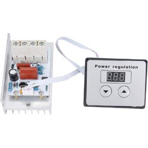 10000W SCR Digital Voltage Regulator,AC 220V 80A Electrical Motor Speed Controller Regulator, High Power Voltage Regulator Dimming Thermostat