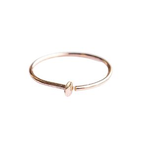 24G Rose Gold Nose Ring Hoop - Delicate Feminine Adjustable 24 Gauge 6mm - 7mm Piercing Jewelry for Women