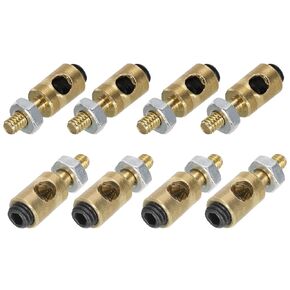 MECCANIXITY Linkage Stoppers Connecting Servo Arm,Adjustable Push Rod with Nut and Screw for RC Airplane,D4x2.5mm 8Pcs