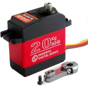 servo 6V 20kg/0.09S High Speed Servo DS3218 PRO Waterproof High Torque Metal Gear Standard Digital Servo for 1/8 1/10 Scale RC Cars (Control Angle 270)