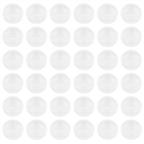 Framendino, 20 Pack 3 Inch Empty Plastic Capsules Translucent Round Capsules