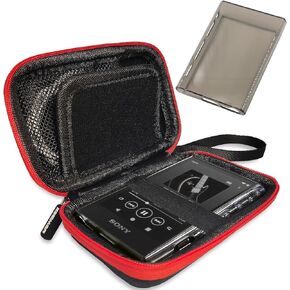 Hard Carrying Case and TPU Case for Sony NW-A306 Walkman Portable Digital Music Player, Screen Protector for Sony A306 Player Accessories(Only Case)