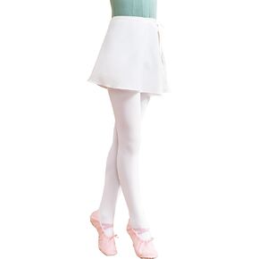 Dance Skirts for Girls & Women, Chiffon Ballet Wrap Skirt with Elastic Ties for Dance, Skating