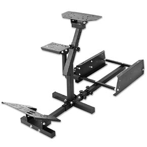 Streamlined Racing Sim Simulator Cockpit fit for Logitech/Thrustmaster/Fanatec g25, g27,g923,g27,T80,T248x,T300RS,TX|Adjustable Pro Gearshift Lever Wheel Stand,Seat&Electronics Not Included