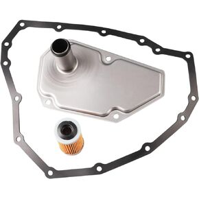 33010-JF015 313973JX0A 31726-28X0A Transmission Oil Pan Gasket & Filters Fit 2012-2019【Nissan】Sentra Versa Note Maxima【Suzuki】Swift【Chevrolet】Spark 0440448 RE0F11A 19318012