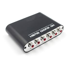 Audio Decoder 5.1CH DTS Converter Digital Audio Converter Digital Optical Coax to Analog Audio Converter for Home/Concert Hall/Cinema(DTS/AC-3)
