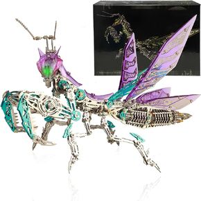 3D Metal Puzzles for Adults, 3D Metal Model Kits to Build DIY 3D Metal Puzzle 1000 Pieces Mechanical Building Kit,Difficult DIY Gifts for Men Women Birthday Christmas (Purple)