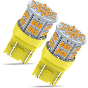 7443 Led Brake Light Bulb, 12V-24V 7443 7440 T20 LED Replacement Light Bulb for Car Brake Tail Running Parking Backup Light, 54SMD Red light, 2PCS
