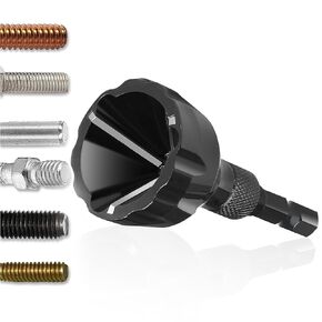 Deburring External Chamfer Tool, YG8 Carbide Blade, Deburring Drill Bit, Remove Burr Tools with Quick Release Shank, Repair Tools for Damaged Bolts Fits for 1/8"- 3/4" (3mm-19mm)