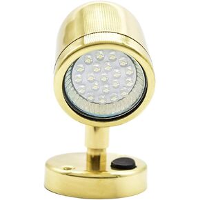 MARINE CITY Brass Swivel Head Cabin Reading Chart LED Light MR 16-3 W for Marines – Boats – Yachts – Ships (Pack of 1)