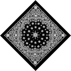 Unisex Bandanas Single Pack Super Soft Cotton 22 inch Cowboy Large Handkerchief with Nice Package