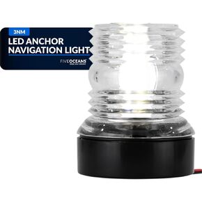 Five Oceans Anchor Light - Stern Lights for Boats, Boat Lights Navigation, 12V DC, USCG 3NM Certified, 3-inch Surface Fixed Mount, Boat Stern Light for Pontoon, Fishing Boats, Bass Boats - FO3838