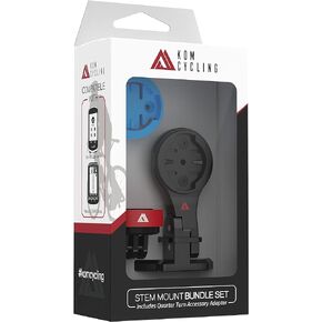 KOM Cycling Quick Release Stem Mount GoPro Computer Mount for Wahoo and Garmin Bike Computers (Bike Mount for Edge 1040, Elemnt Roam, Elemnt Bolt v2) 1040 Bike Mount Compatible with GoPro Accessories