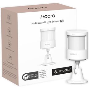 Aqara Motion and Light Sensor P2, Matter Over Thread, Requires Thread Border Router, Motion Detector with Light Sensor, for Various Automations, Supports Apple Home, Alexa and SmartThings