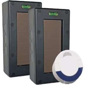 نظام إنذار Dakota Alert Smart Solar Break Beam 4000 الإلكتروني - مستشعر أمان لاسلكي في الهواء الطلق، جهاز استقبال ذكي واي فاي مع تنبيهات للهواتف الذكية، نطاق ميل واحد in Kuwait