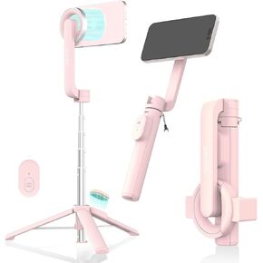 araree MAGFIE Pod, Magnetic Selfie Stick Tripod Compatible with MagSafe, 27" Extendable Selfie Stick, with Wireless Remote Control for iPhone 15 14 13 & All Phones with MagSafe functionality - Blue