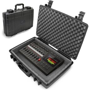 CASEMATIX Travel Case Compatible with Zoom R20 Multi Track Tabletop Recorder with Cables, Mic and More Accessories - Hard Shell Waterproof Carry Case for your Portable Digital Mixer Only