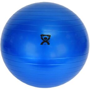 Cando 30-1800 Blue Non-Slip PVC Vinyl Inflatable Exercise Ball, 12" Diameter, 300 lbs Weight Capacity