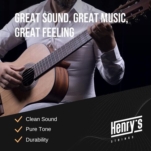 Premium Classical Guitar Strings - Silver Nylon Guitar Strings - Ball End For Fast Easy Restring - 5 Guitar Accessories Gift - Pick & String Action Gauge & Fret Cloth & Nail File & Restring Diary in Saudi Arabia