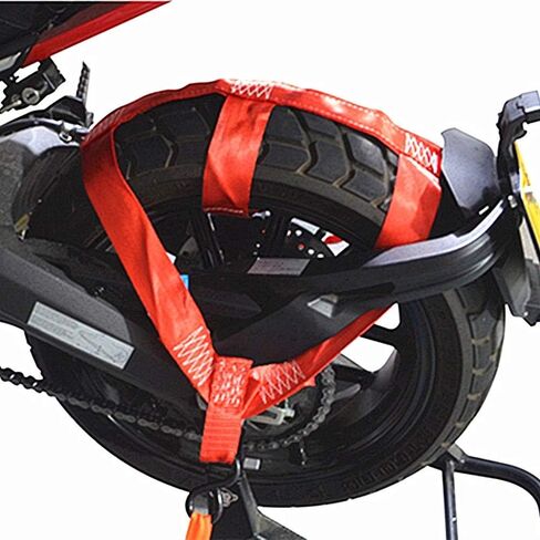 Universal Motorcycle Rear Wheel Tie Down Strap Transport Strap in Black in Saudi Arabia