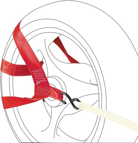 Universal Motorcycle Rear Wheel Tie Down Strap Transport Strap in Black in Saudi Arabia