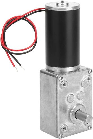 Reversible Worm Gear Motor, 24V 8mm Shaft Worm Gear Motor High Torsion Speed Reduce Electric Gearbox Motor for Curtain Machine Advertising Equipment Window Opener Smart Device (100RPM) in Saudi Arabia