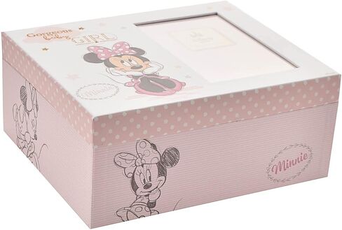 صندوق تذكار ميني ماوس من Happy Homewares Magical Beginnings - مثالي لتخزين التذكارات الخاصة - مرخص رسميًا in Kuwait