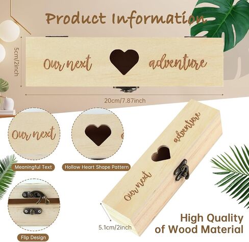 Pregnancy Test Keepsake Box Pregnancy Announcement Box Wooden Surprise Baby Announced Gift Baby Reveal Box for Husband Dad Grandparents in Saudi Arabia