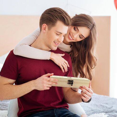 Pregnancy Test Keepsake Box Pregnancy Announcement Box Wooden Surprise Baby Announced Gift Baby Reveal Box for Husband Dad Grandparents in Saudi Arabia