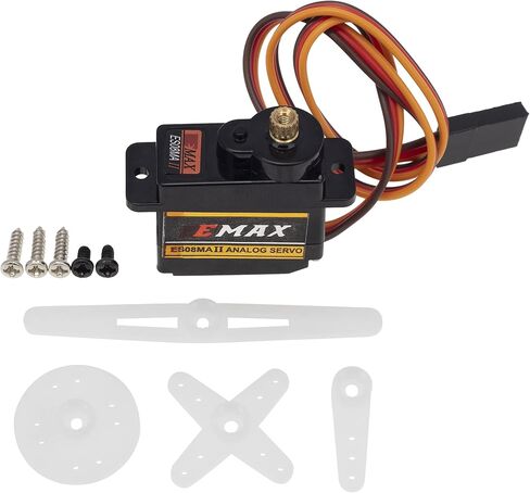 DKKY EMax ES08MAII مؤازرة تناظرية مع حامل وذراع 15T لمحور SCX24 Gladiator 1/24 RC ملحقات أجزاء نموذج شاحنة السيارة الزاحفة (أحمر) in Saudi Arabia