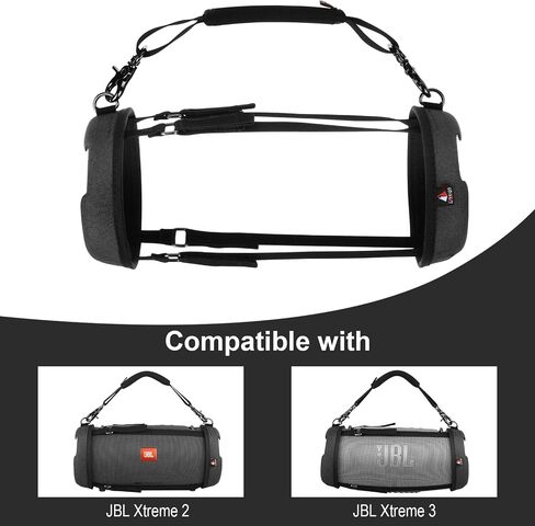 TXEsign Travel Carrying Case for JBL Xtreme 2/Xtreme 3 Waterproof Portable Bluetooth Speaker EVA Case with Handle Strap Speaker Cover for JBL Speaker Xtreme 2/Xtreme 3 (Black) in Saudi Arabia