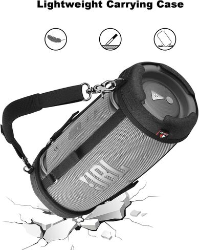 TXEsign Travel Carrying Case for JBL Xtreme 2/Xtreme 3 Waterproof Portable Bluetooth Speaker EVA Case with Handle Strap Speaker Cover for JBL Speaker Xtreme 2/Xtreme 3 (Black) in Saudi Arabia