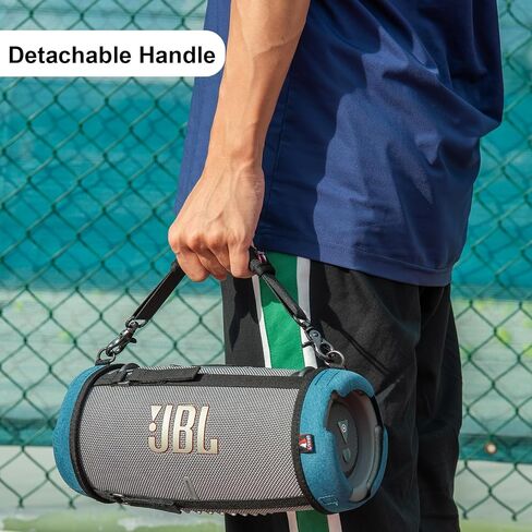 حقيبة حمل للسفر من TXEsign لهاتف JBL Xtreme 2/Xtreme 3 مكبر صوت بلوتوث محمول مقاوم للماء مع غطاء مكبر صوت بحزام مقبض لمكبر الصوت JBL Xtreme 2/Xtreme 3 (أسود) in Saudi Arabia
