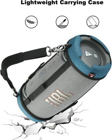 حقيبة حمل للسفر من TXEsign لهاتف JBL Xtreme 2/Xtreme 3 مكبر صوت بلوتوث محمول مقاوم للماء مع غطاء مكبر صوت بحزام مقبض لمكبر الصوت JBL Xtreme 2/Xtreme 3 (أسود) in Saudi Arabia