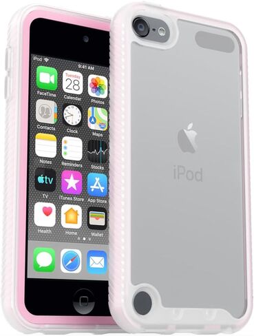 iPod Touch 7th Generation Case, iPod Touch 6 Case, iPod Touch 5 Case, Hybrid Hard PC Soft TPU Shockproof Protective Cover for iPod Touch, Pink in Kuwait